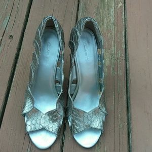 Silver heeled Sandals